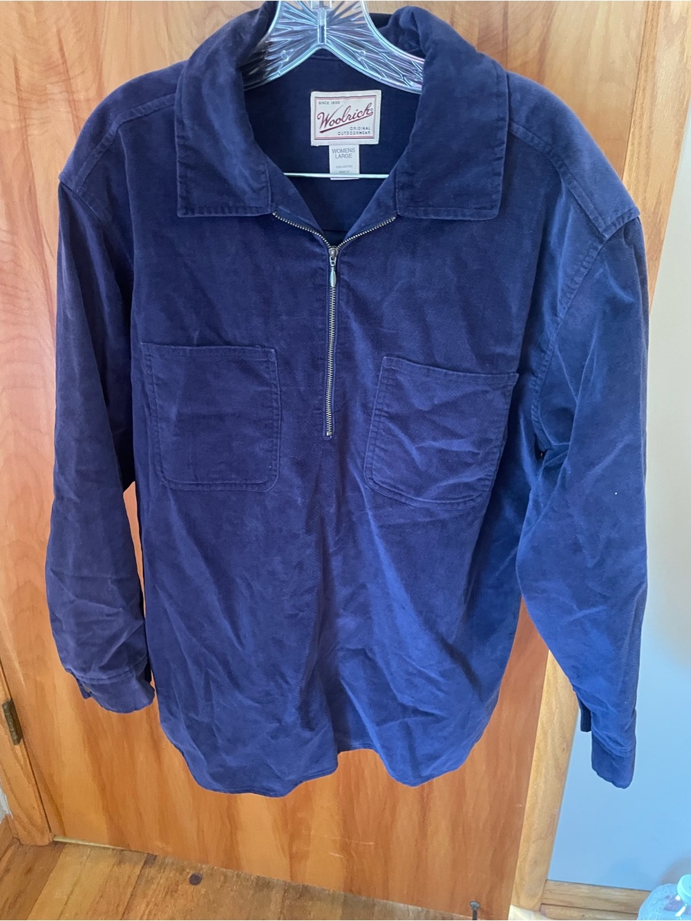 Woolrich Women’s Navy Corduroy Zip Jacket